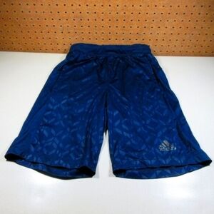 adidas mens navy an blue geometric Climalite basketball shorts S EUC